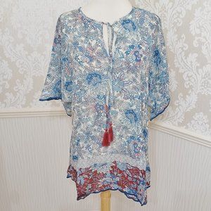 NWT Love Kyla Anthropologie Boho Blouse Top Chintz Pattern Size Small
